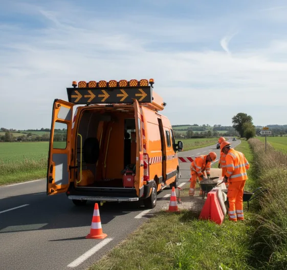 Véhicule entretien des routes Gruau Le Mans