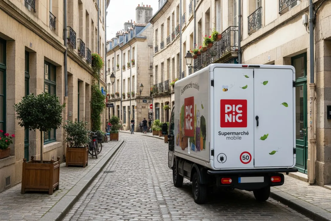 Véhicule de supermarché mobile Gruau pour la livraison du dernier kilomètre